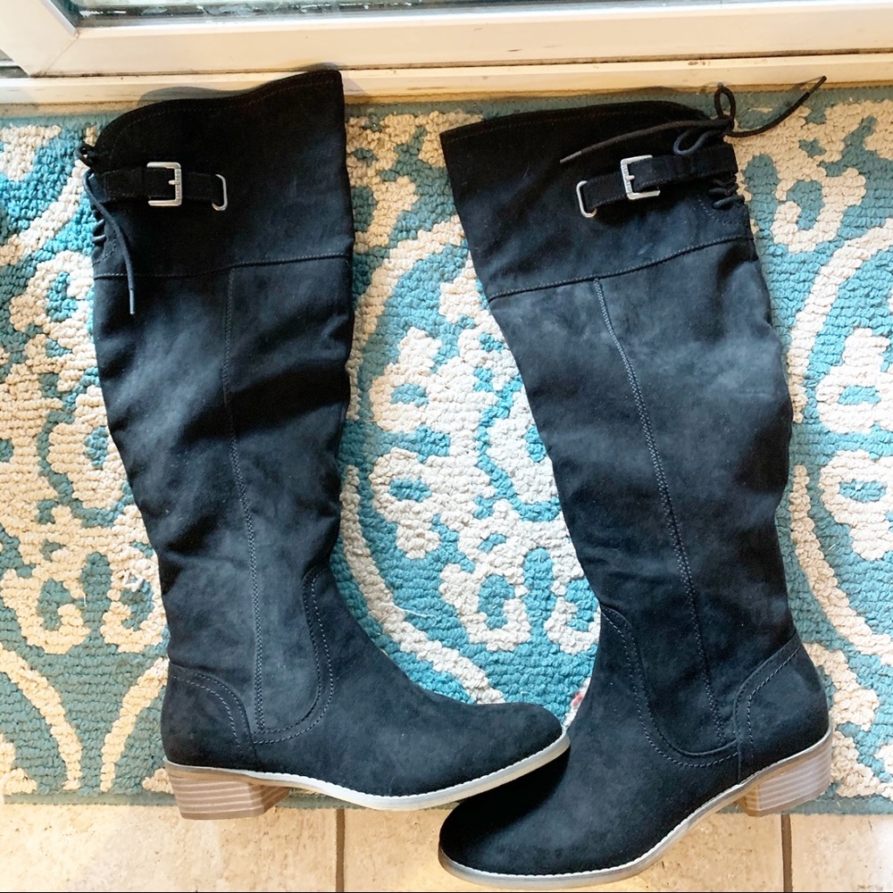 G by Guess Black Suede Boots NWT